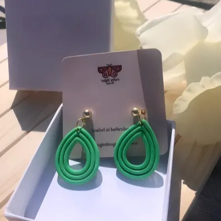 Green Drop Earrings