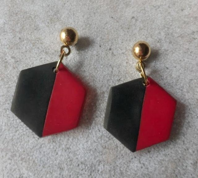 Red & Black Fenagh Earrings