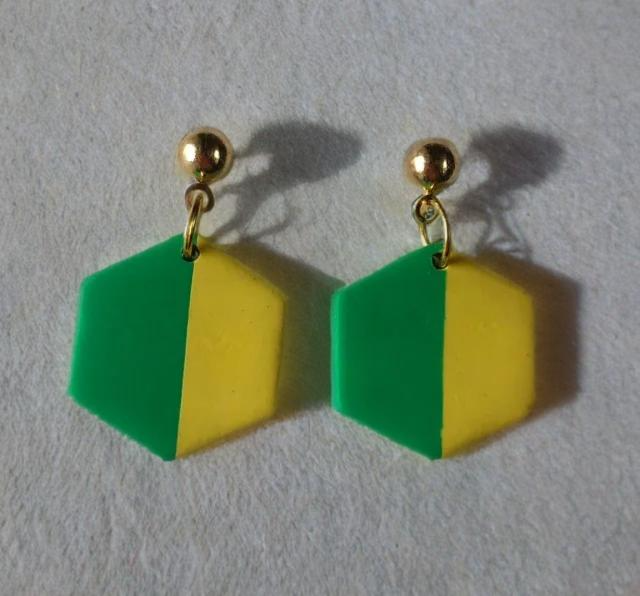 Green and Yellow Leitrim Earrings