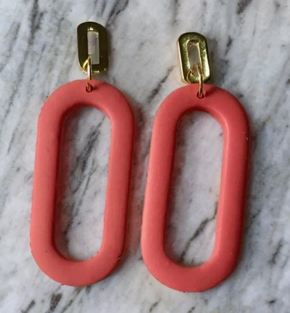 Pink & Gold Plated Earrings
