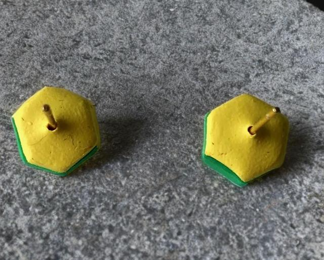 Green and Yellow Leitrim Earrings