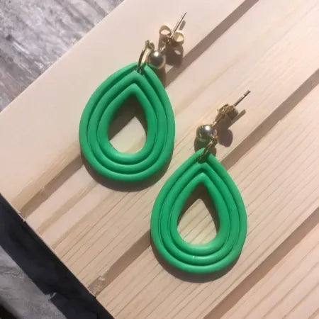 Green Drop Earrings