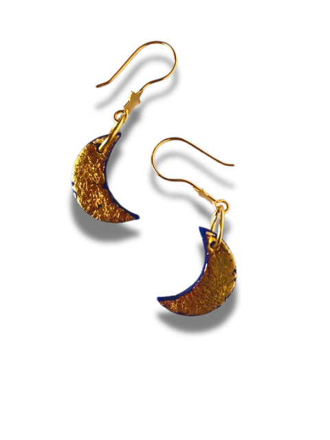 Crescent Moon and Stars Earrings