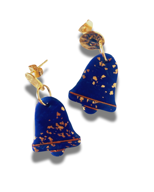 Starry Night Christmas Bell Earrings